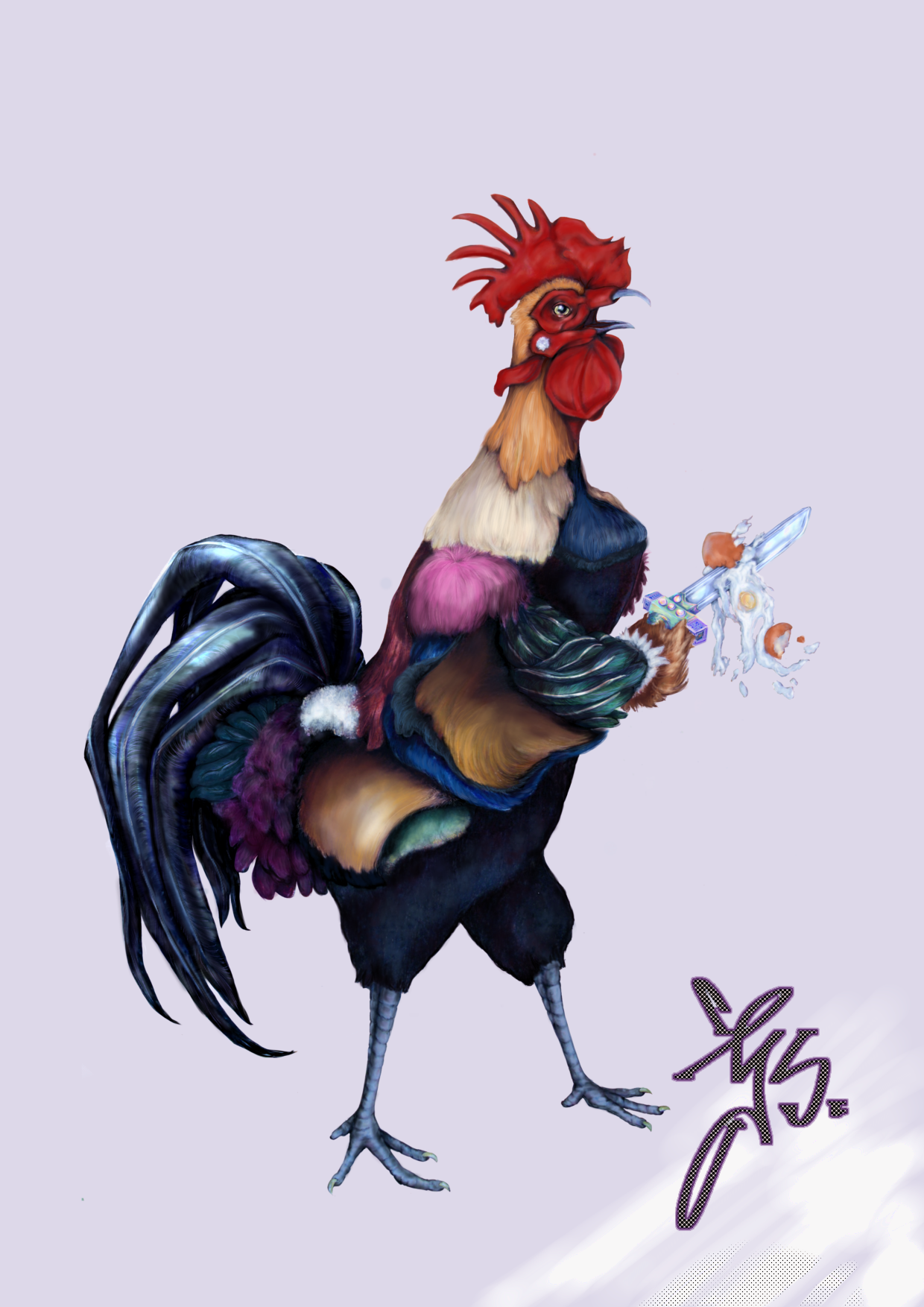 kapoengang colored cock