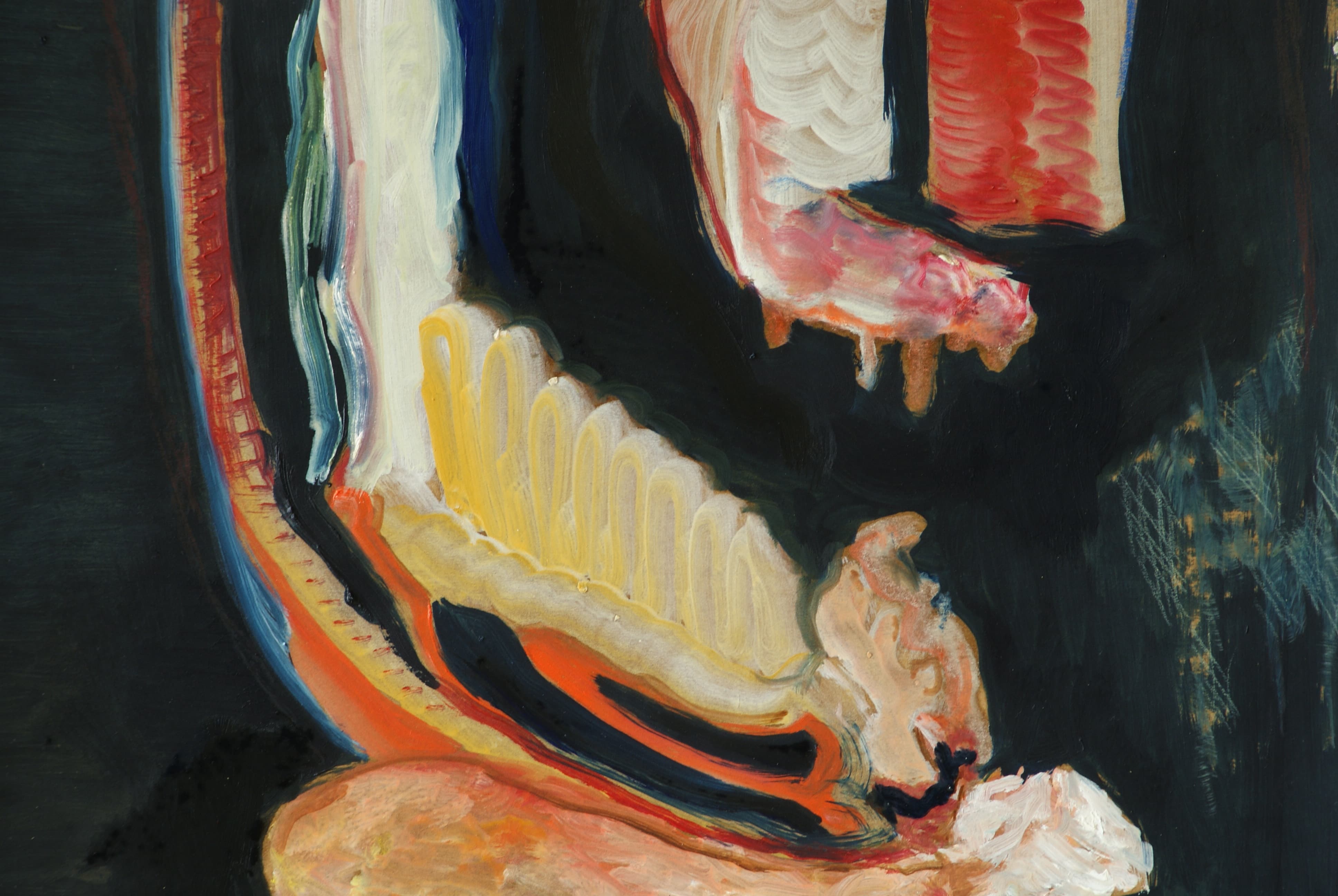 Boning: Sticks and Bones, oil on kraft paper, 50 x 70 cm. art jmmys janice ys modern