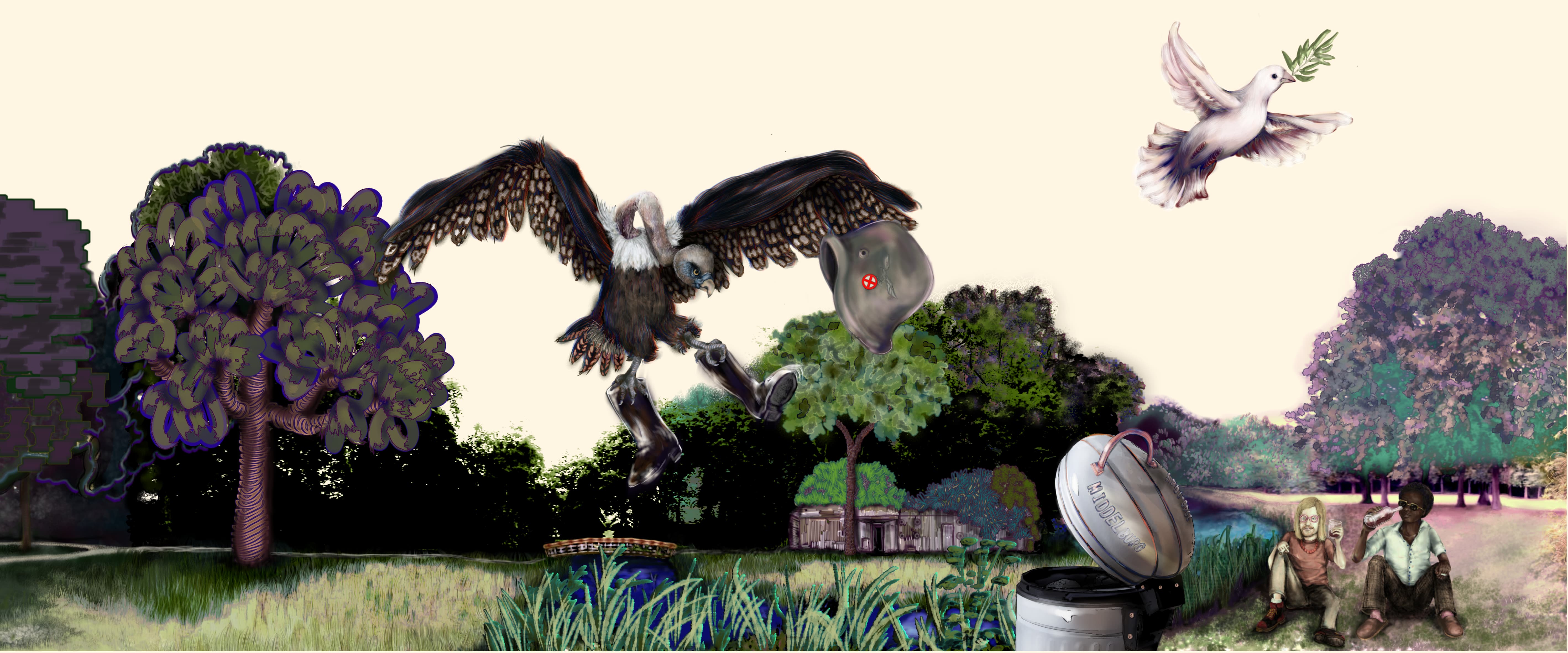 Timeline Torenvliedt park pokemon go flower power modern illustration art janice ys stadstekening middelburg 2023 jmmys wo2 bunkers vulture peace pigeon hippies